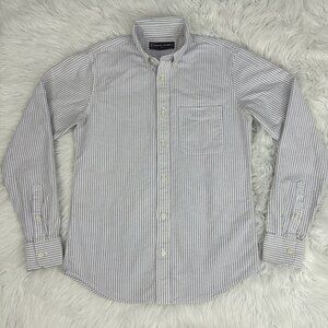 Everlane Uniform Men's White Striped Button Down Slim Fit Oxford Shirt XS/C36.25